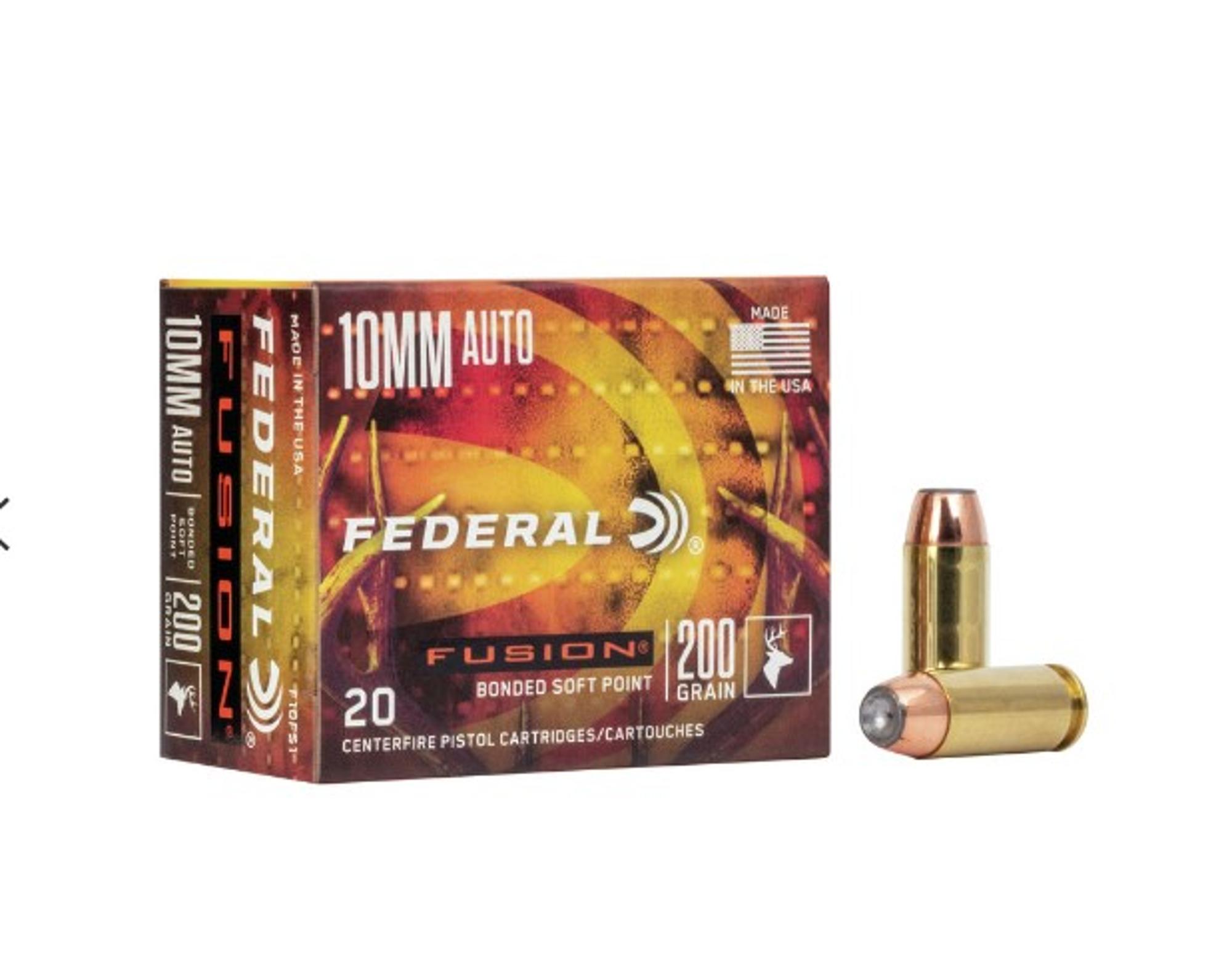 Federal Fusion 10mm 200gr Sp Ammunition