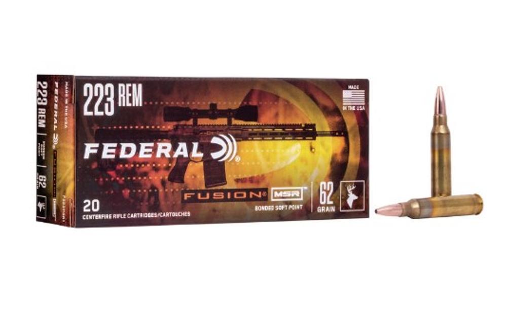 Federal Fusion MSR 223rem 62gr SP Ammunition