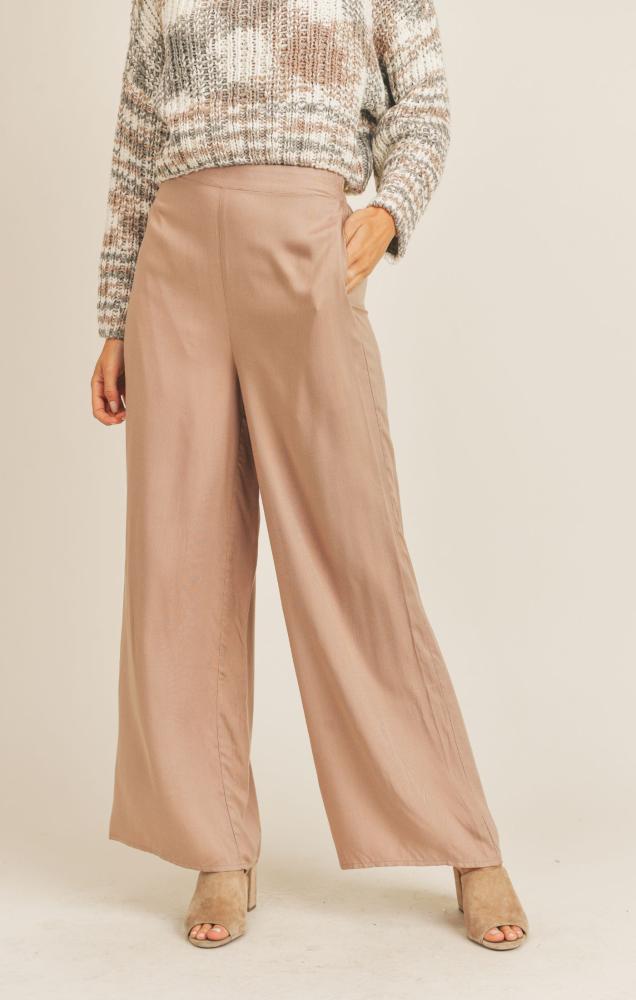 Neverland Wide Pants: TAUPE
