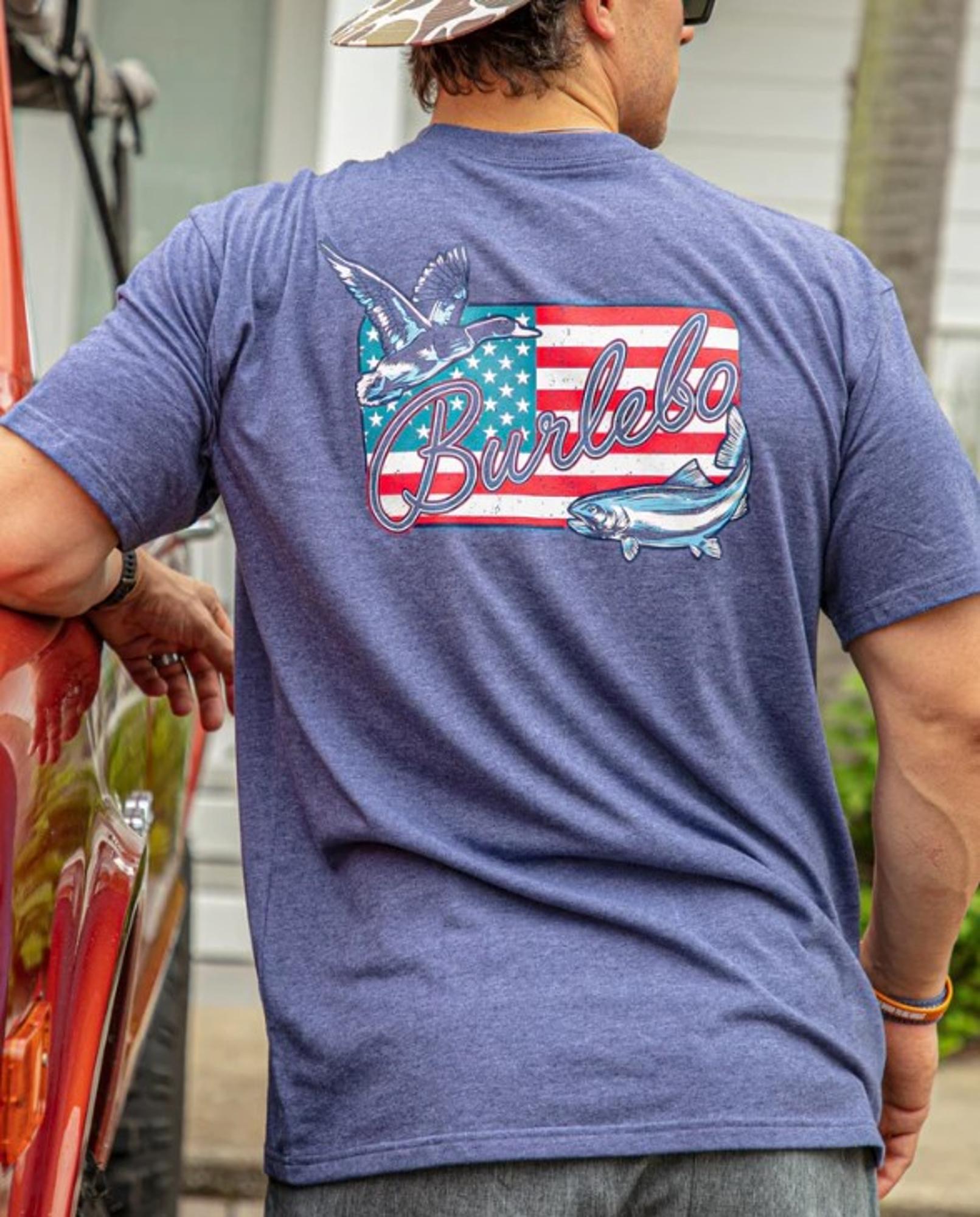 American Flag Patch Short Sleeve Tshirt