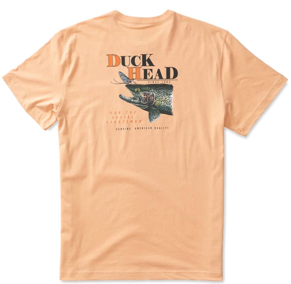 Trout Cover Short Sleeve Tshirt: Faded Peach