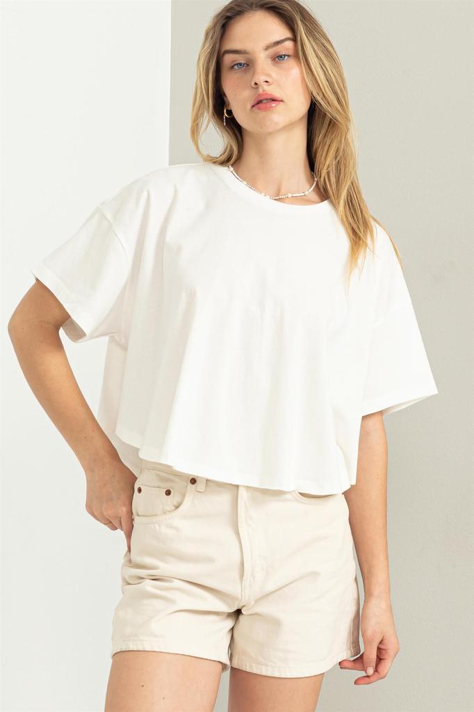  All Night Lond Cropped Tee