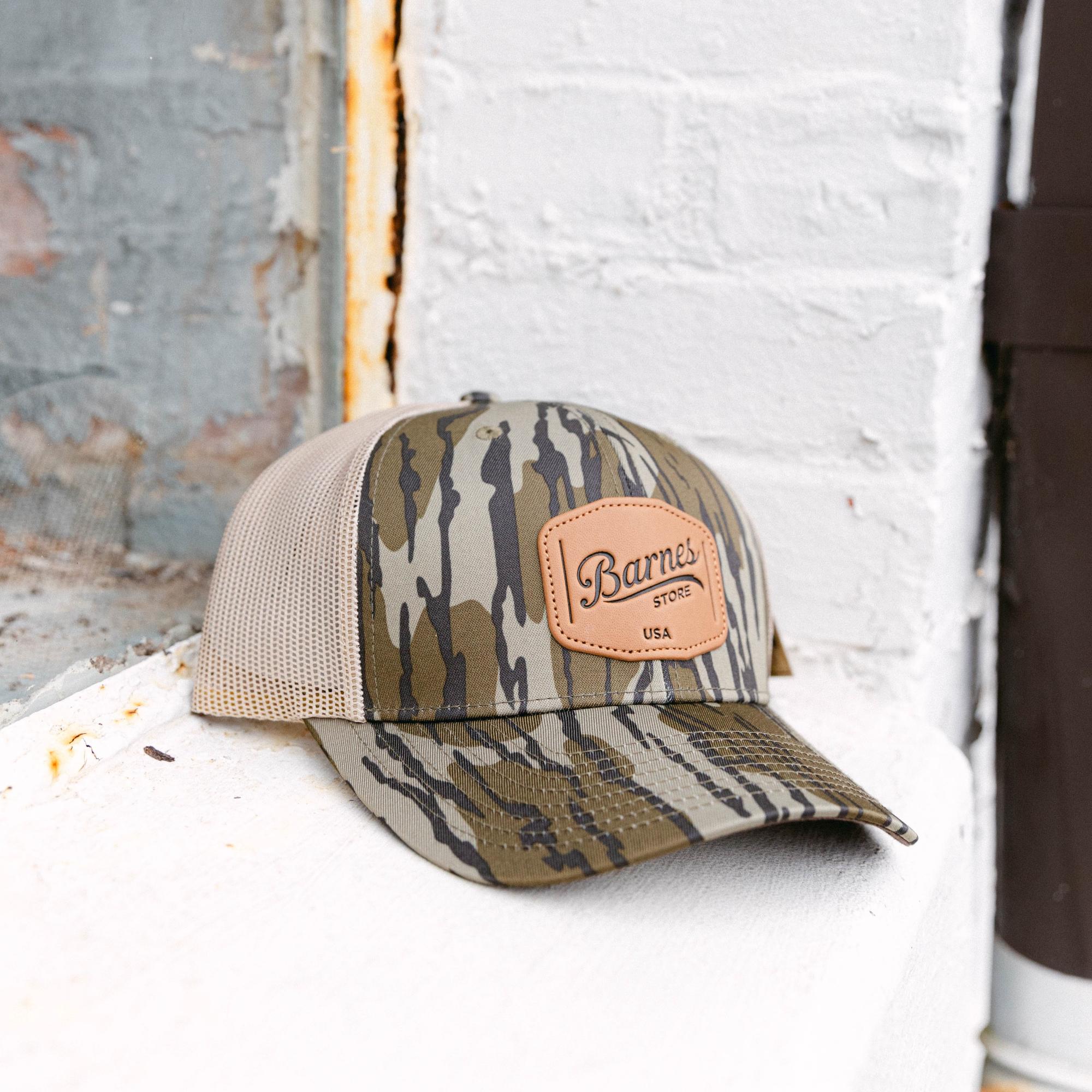 Old School Bottomland Leather Patch Trucker Hat