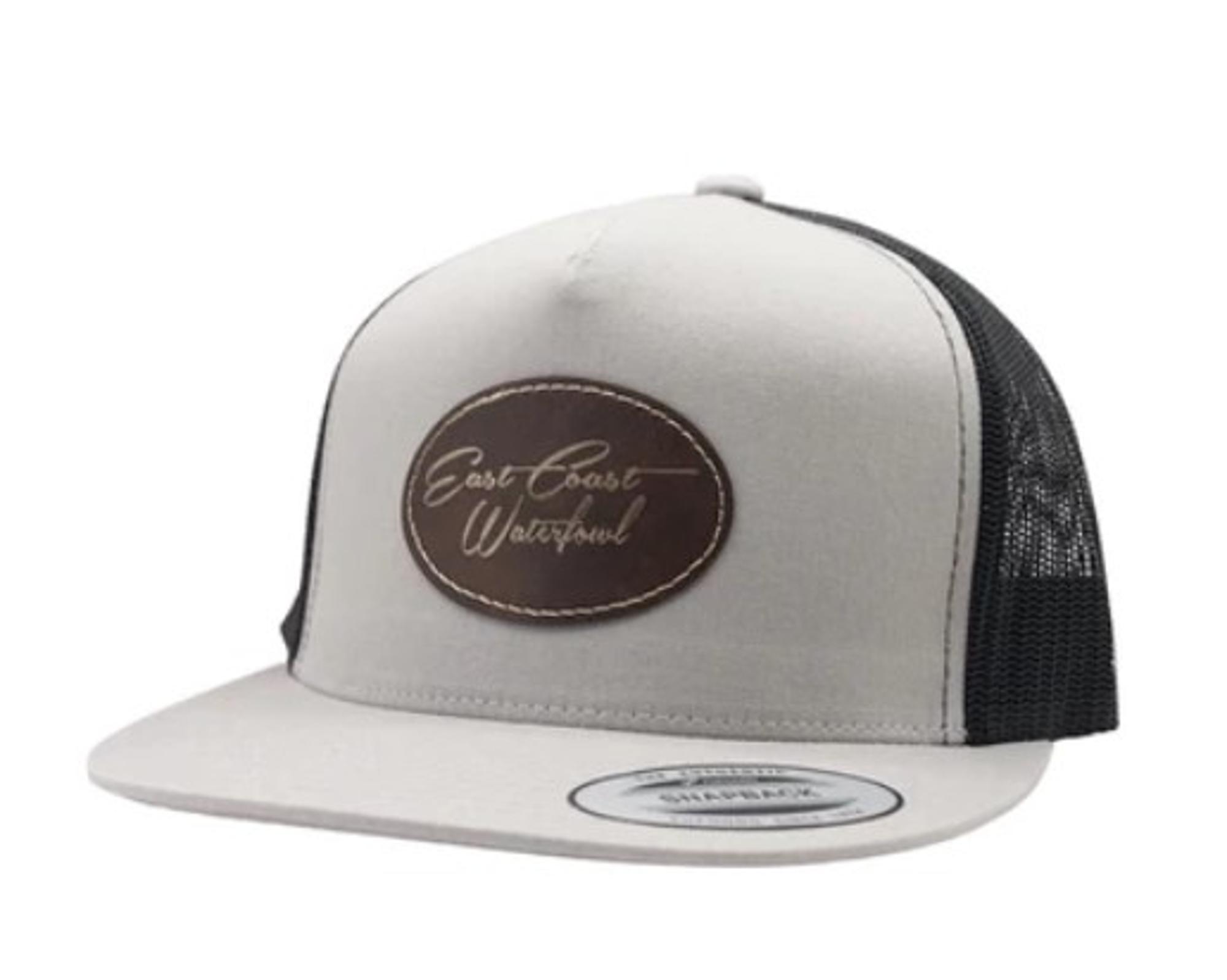 High Top Oval Leather Patch Snapback Hat