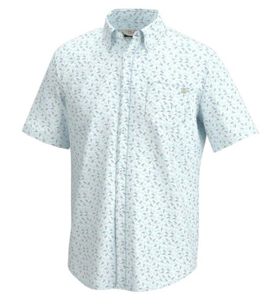 Kona Jig Huk Button Down Shirt: 498_WEDGEWOOD
