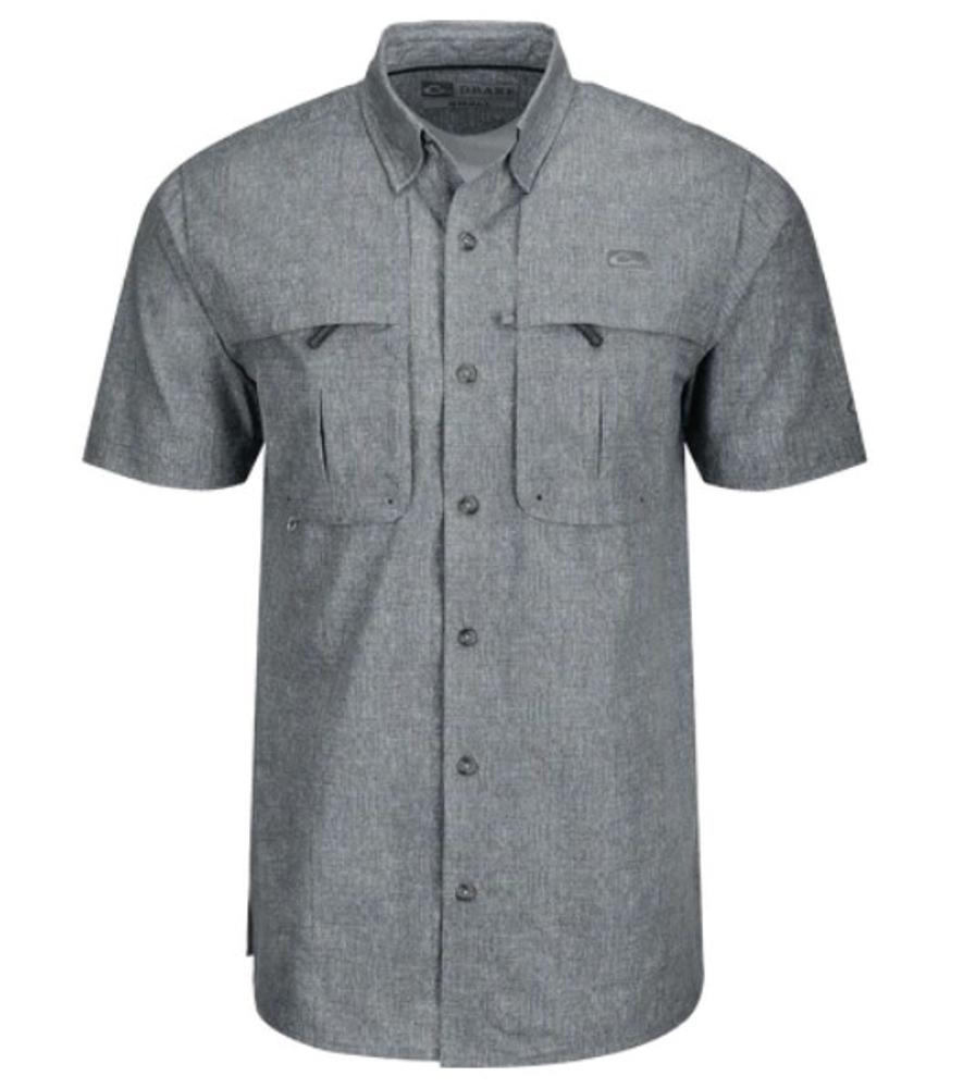Heritage Heather Short Sleeve Button Up Shirt: Monument Grey