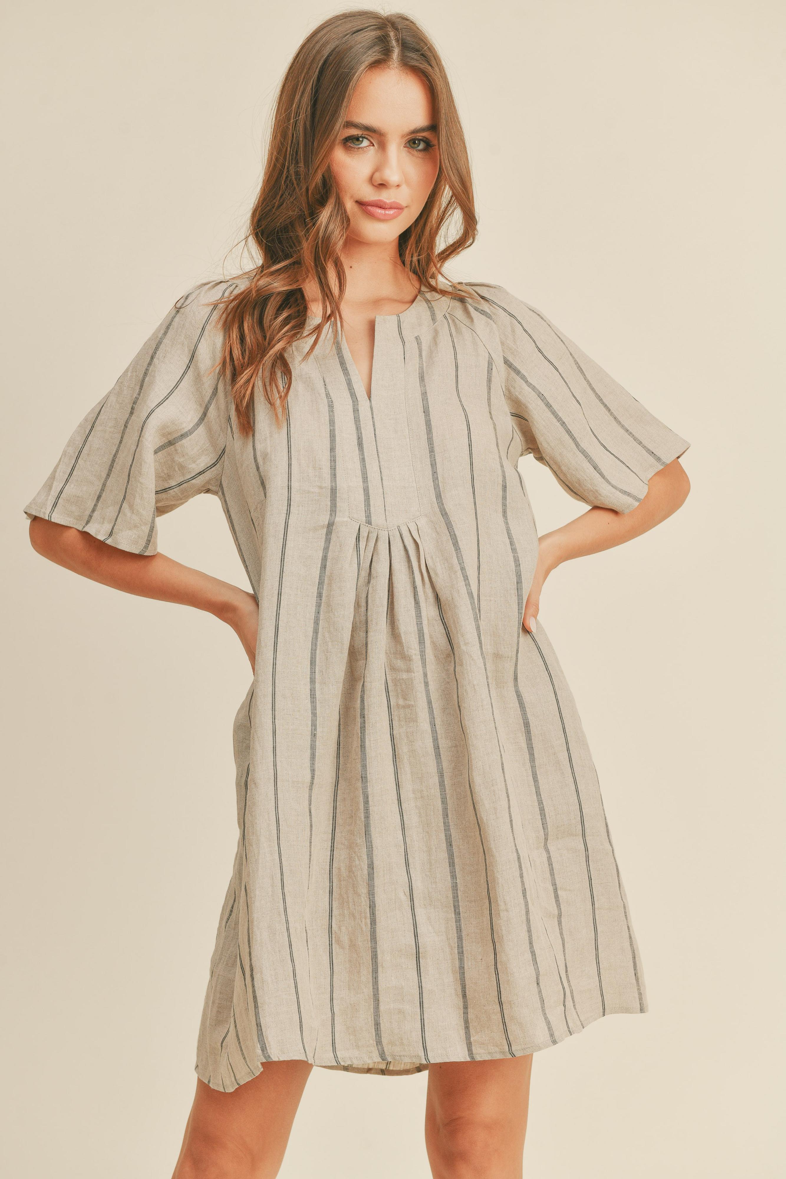  Lover Linen Striped Dress