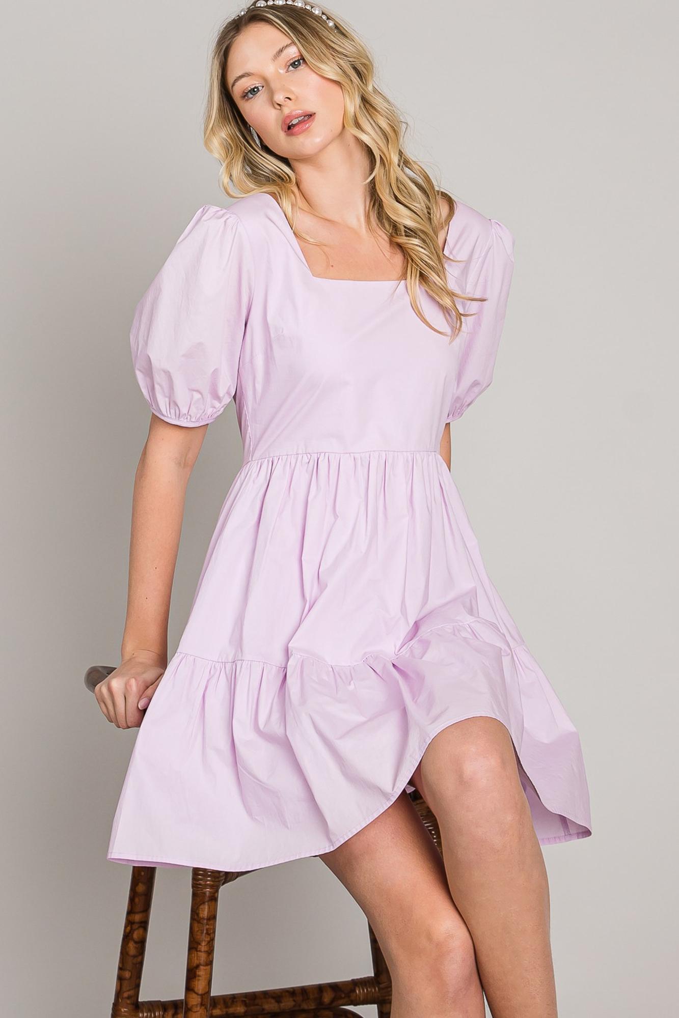 Your Heart Or Mine Puff Sleeve Dress