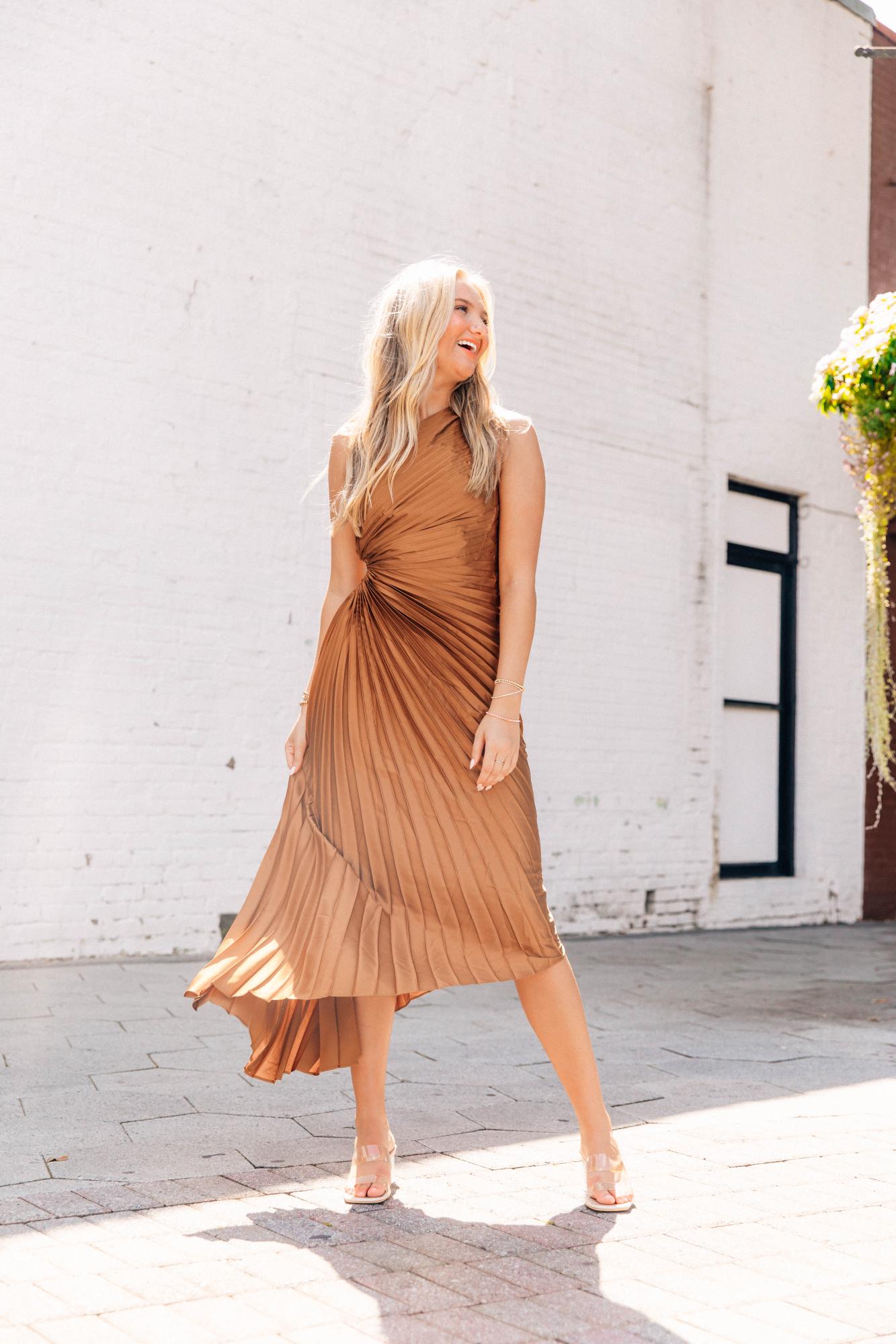 About Time Pleated Maxi Dress