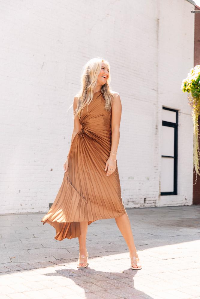 About Time Pleated Maxi Dress (Item #FD10589)