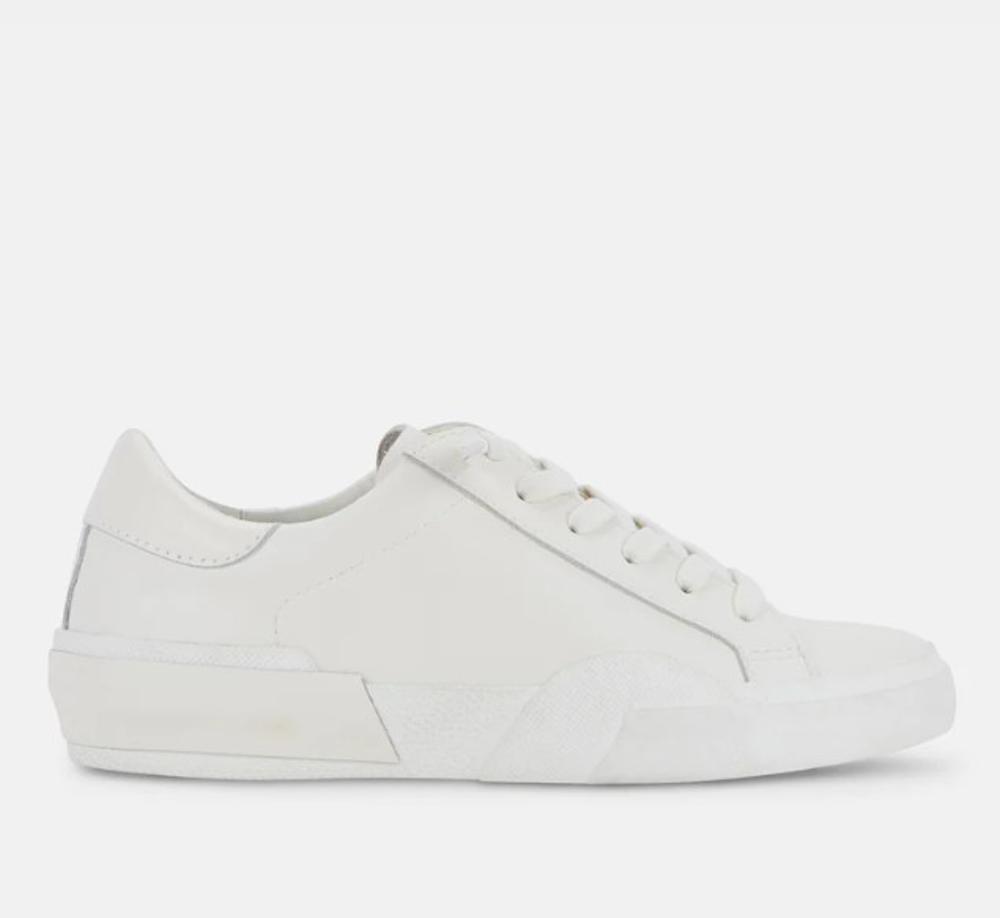 Recycled Leather Sneakers: WHITE