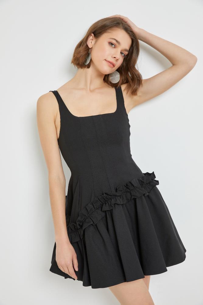 Smooth Talker Square Neck Sleeveless Dress (Item #S22205)