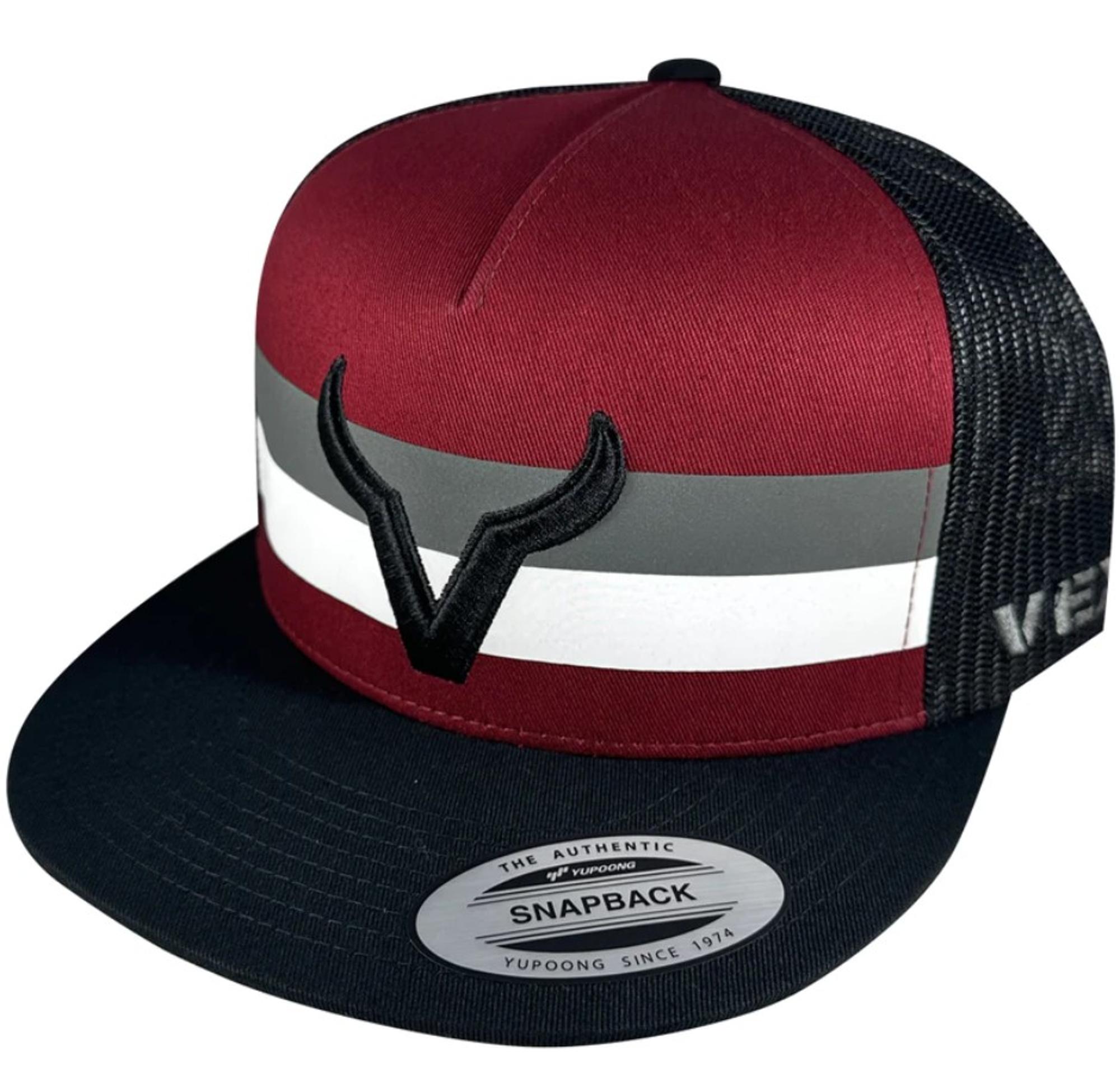 Vexil Icon Striped Snapback Trucker Hat