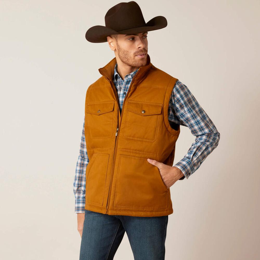 Grizzly Canvas Conceal & Carry Vest: CHESTNUT