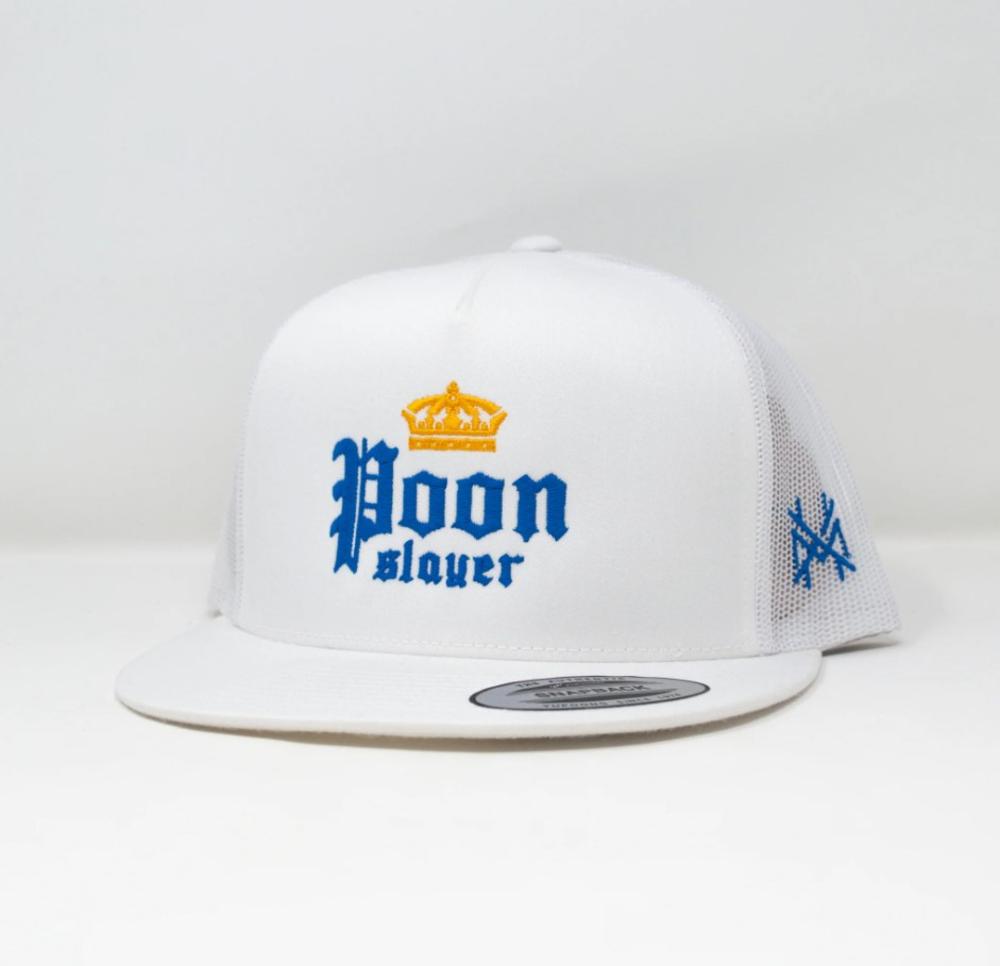 Poon Slayer High Profile Hat: WHITE