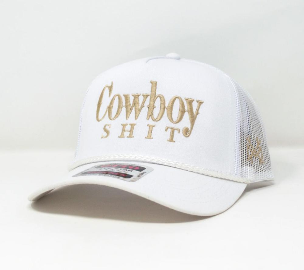 Cowboy Shit Otto Trucker Hat: WHITE