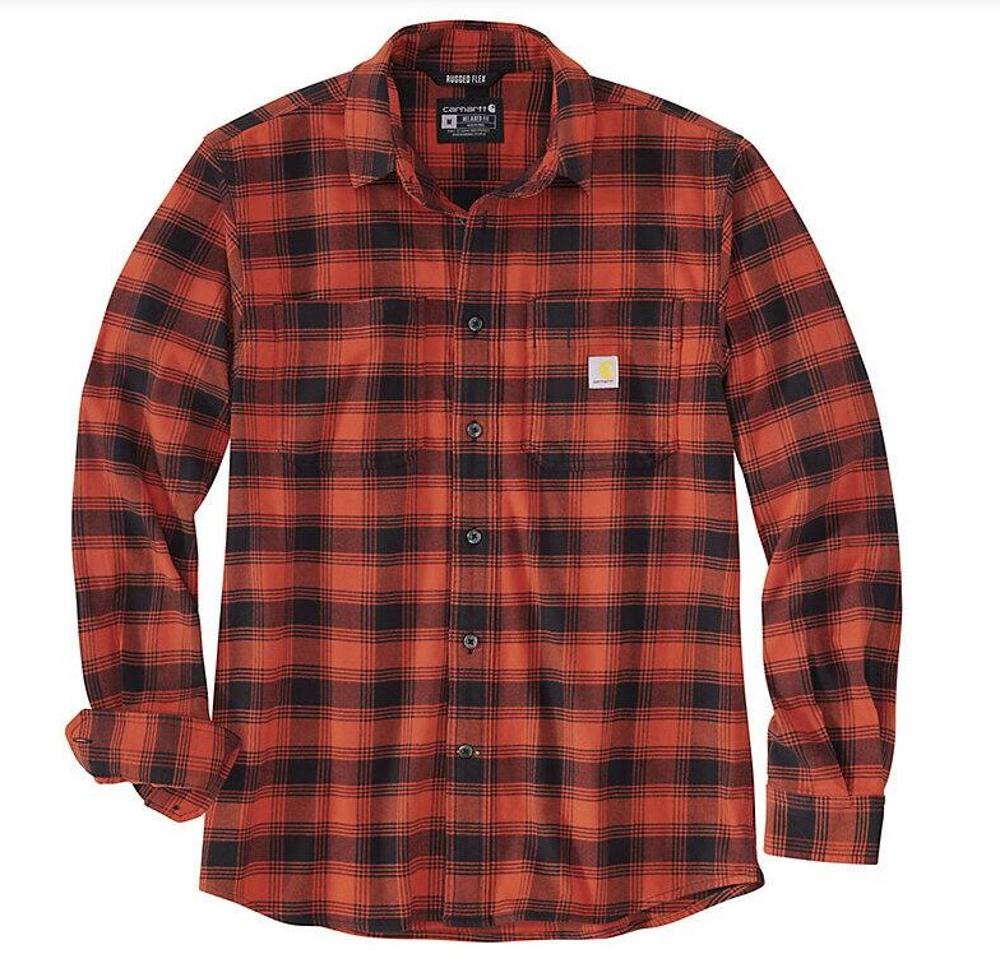 Relaxed Fit Midweight Long Sleeve Flannel (Item #105945-R81)