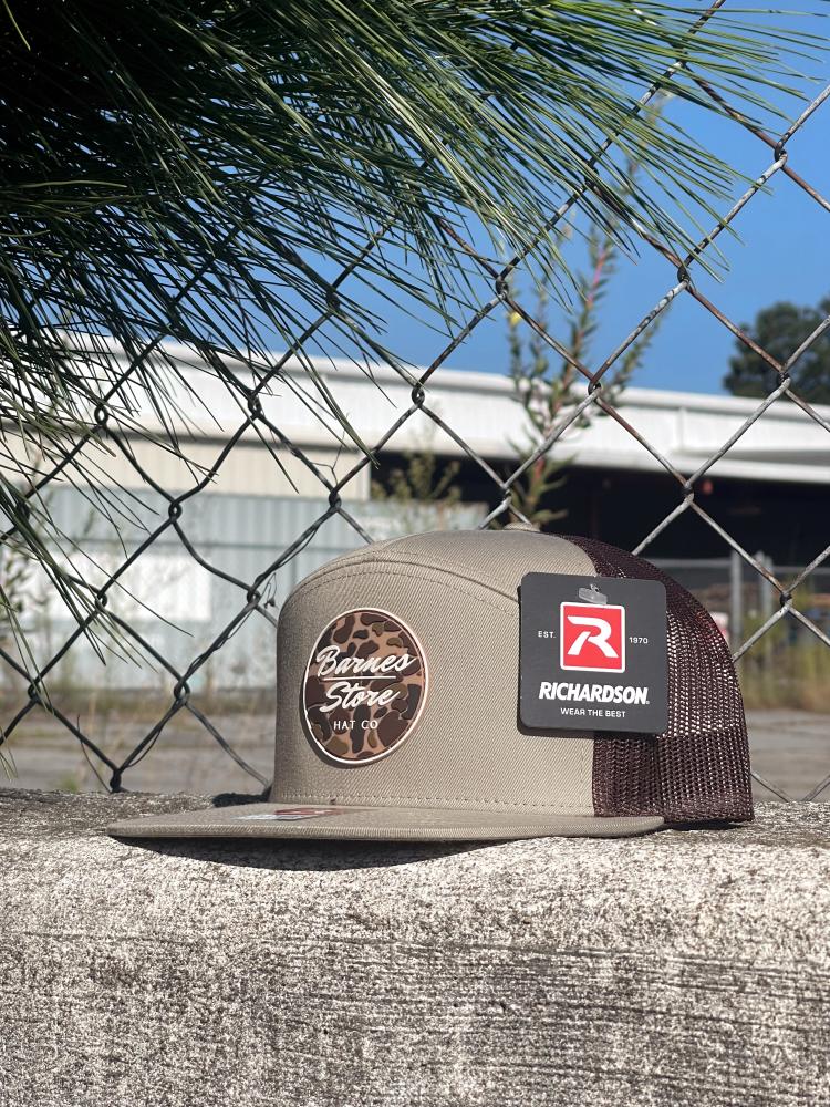Camo Rubber Patch 7 Panel Trucker Hat