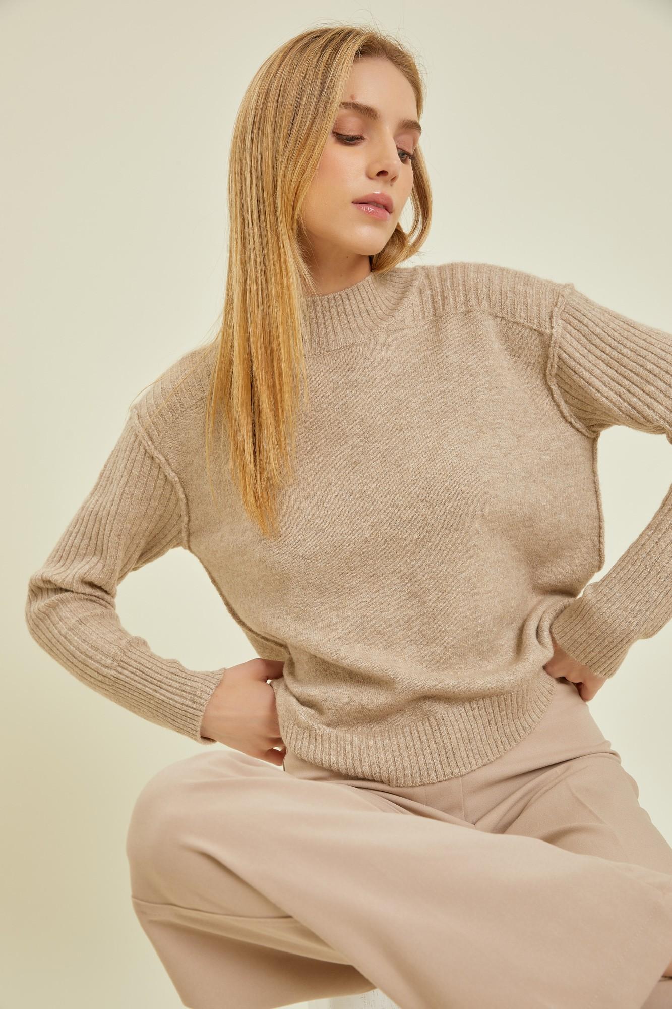 The Corey Long Sleeve Mockneck Sweater