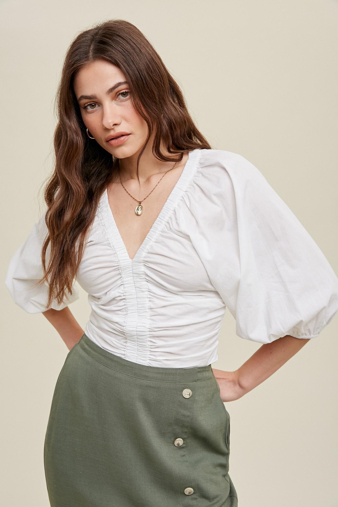 Hard Love Ruched Detail Top