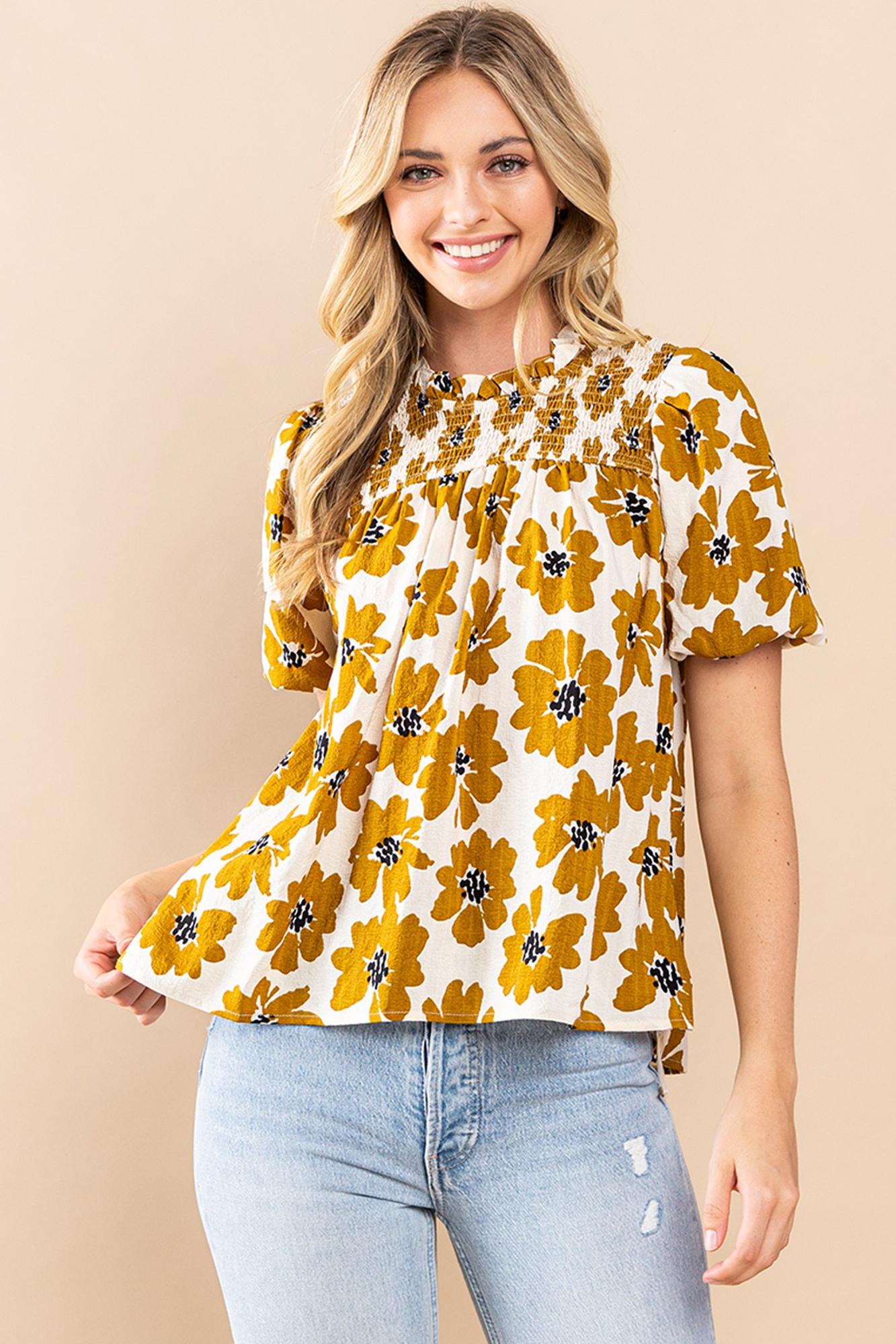 She's The Best Floral Print Top