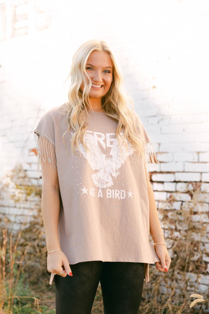 Free As A Bird Graphic Short Sleeve Tshirt (Item #IFKT54288-06)