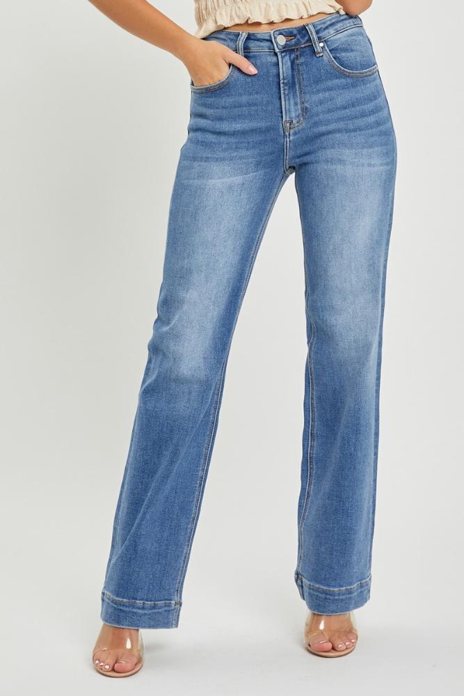 The Emily High Rise Straight Jeans: MEDIUM