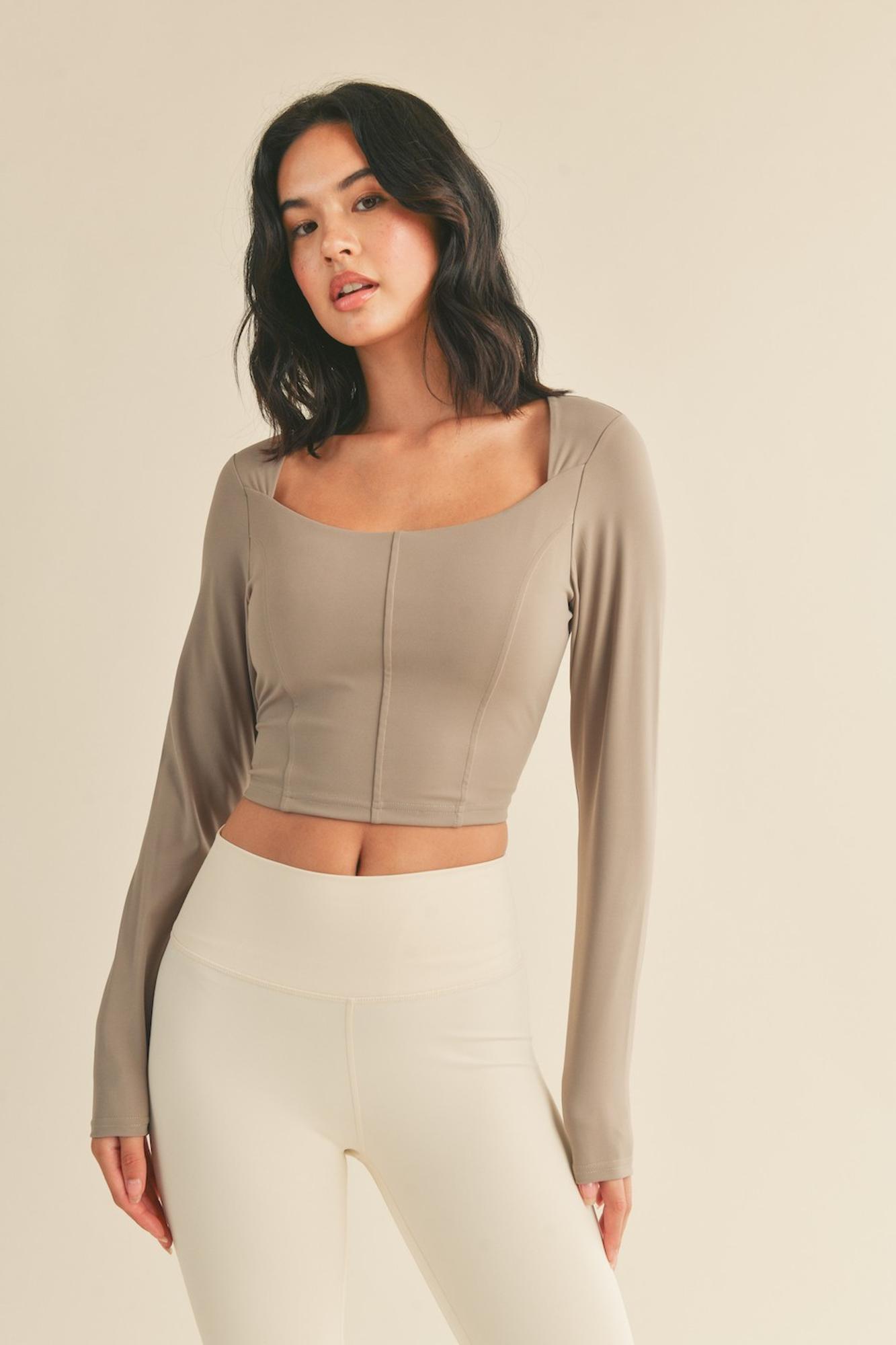 Stress About You Buttery Soft Long Sleeve Crop Top