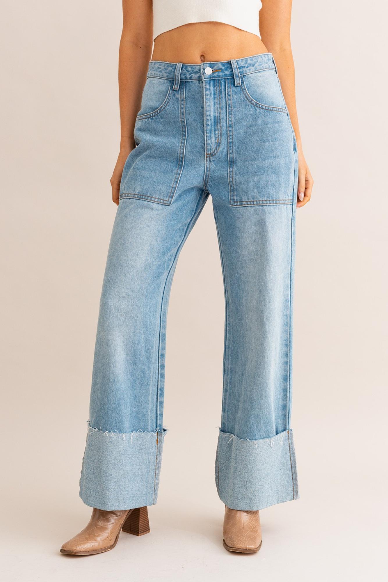 By The Fire Straight Wide Leg Jeans