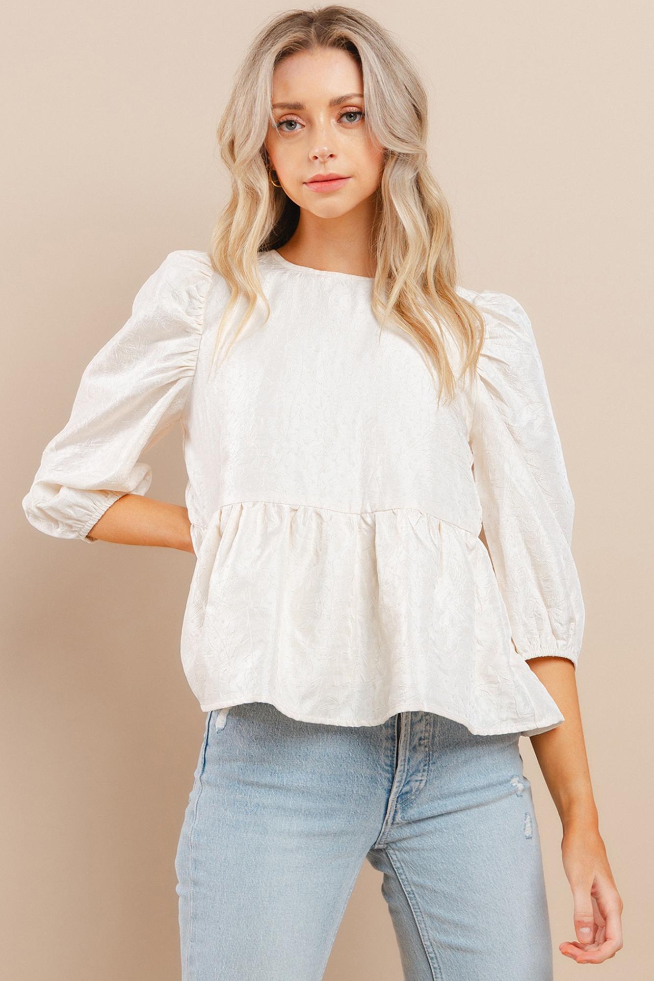 Impressions Puff Sleeve Top