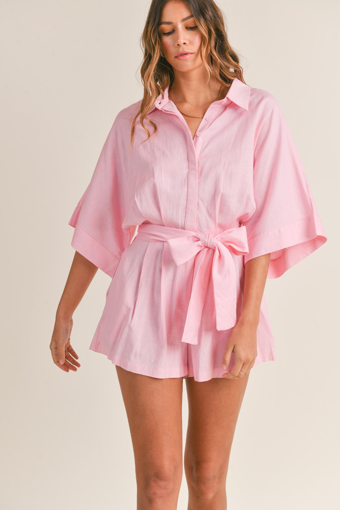 Vacation Ready Button Down Romper