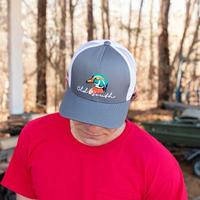 Wood Duck Trucker Hat: GRAPHITE/WHITE