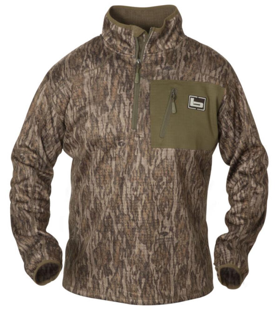 Banded Mid-Layer 1/4 Zip Fleece Pullover: BOTTOMLAND
