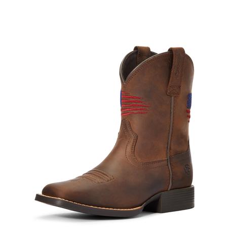 Youth Distressed Brown Patriot Ii Boots