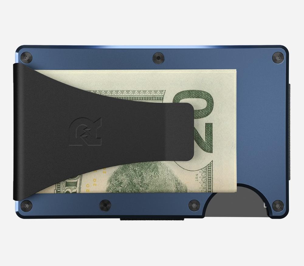 Ridge Aluminum Money Clip Wallet: NAVY