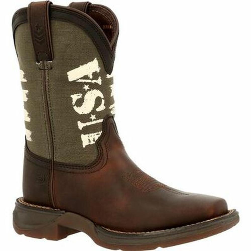 Lil` Rebel Big Kid`s Army Western Boots (Item #DBT0232Y)