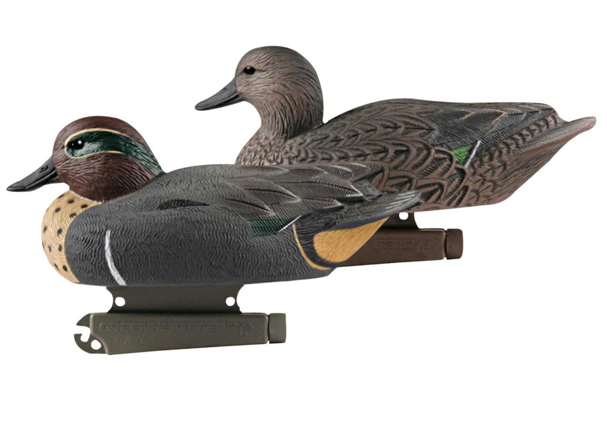 Life- Sized Floating Green- Winged Teal Decoys - 6 Pack