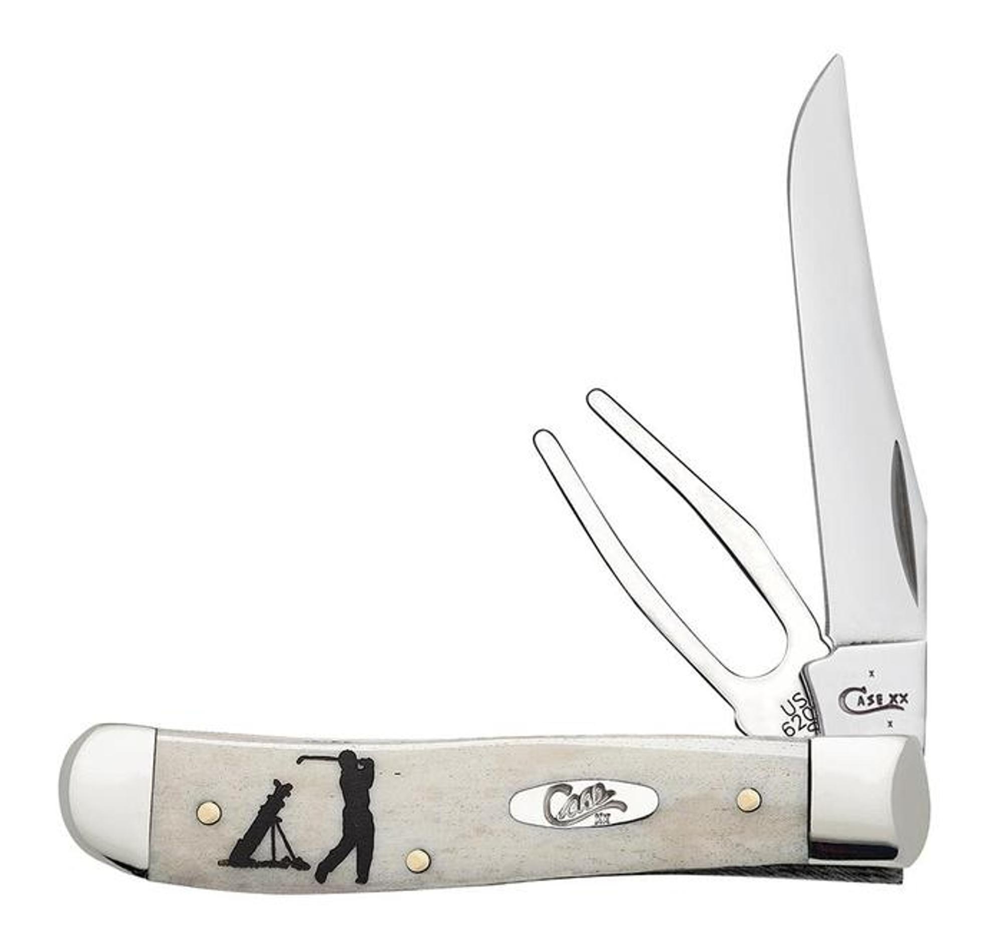 Golfer's Tool Gift Set Embellished Smooth Natural Bone Knife