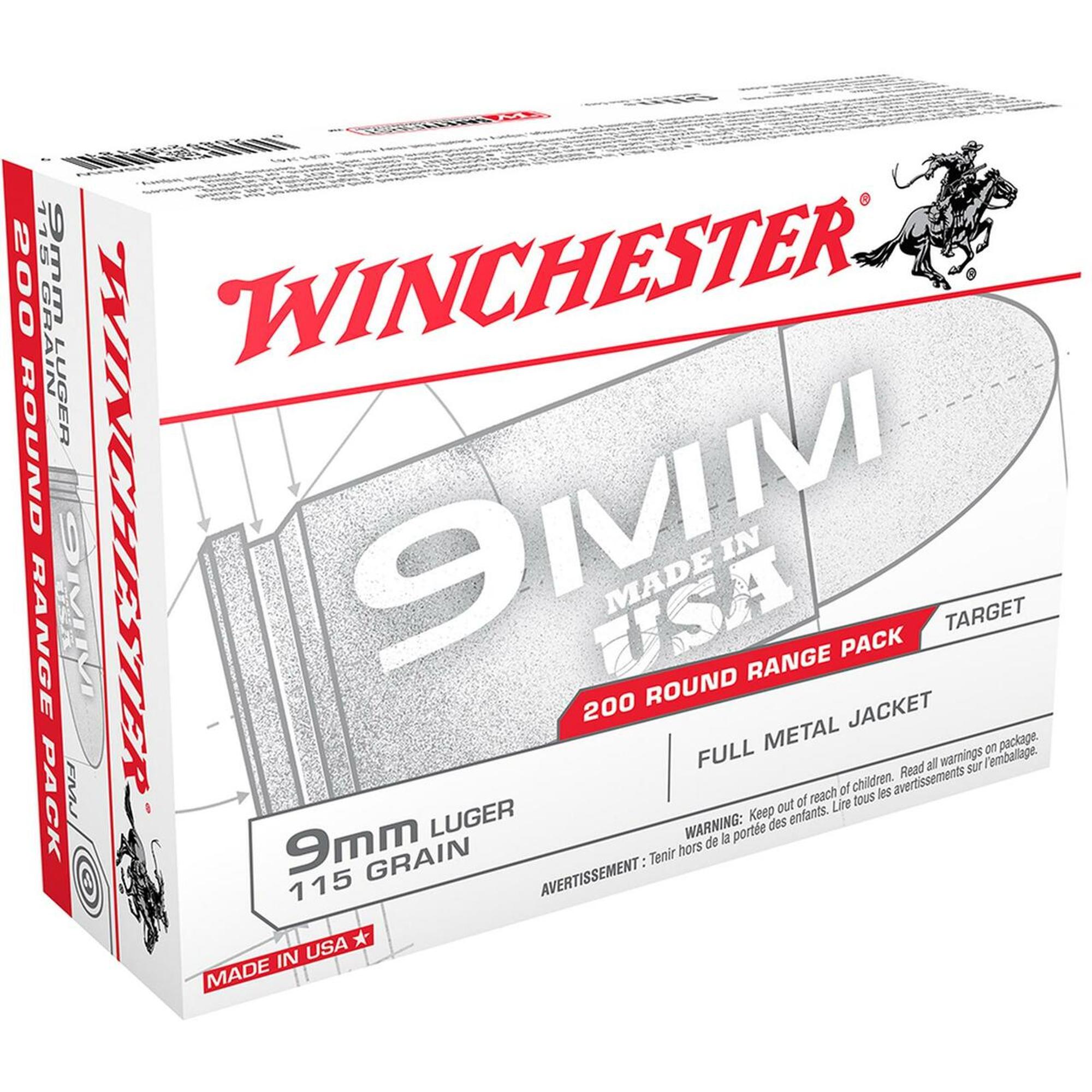 Winchester 9mm 115gr - 200 Rounds