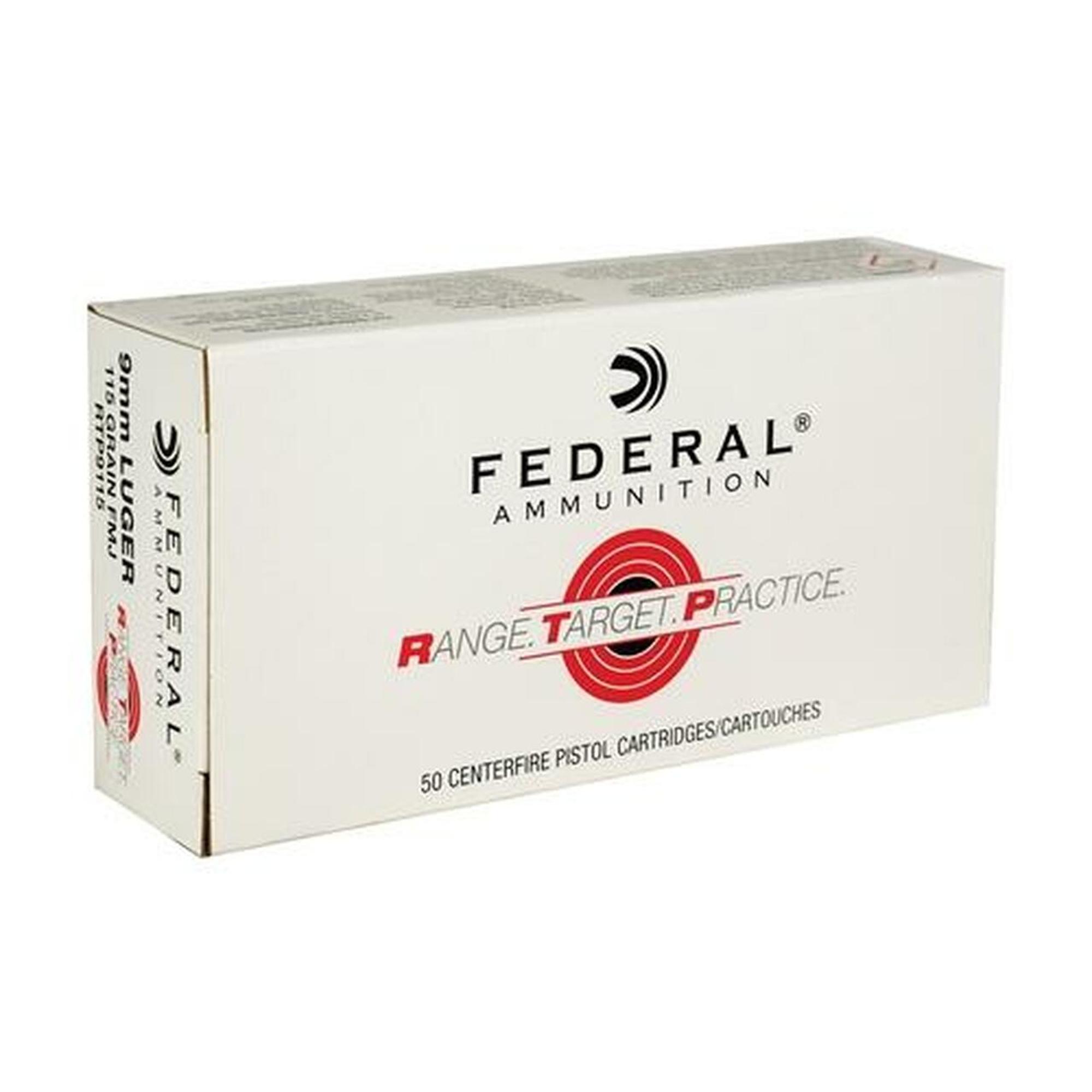 Federal Range And Target 9mm Luger 115gr Fmj 50 Rounds Ammo