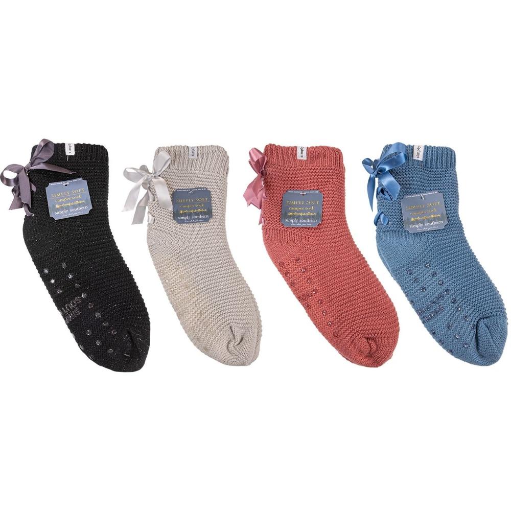 Camper Socks With Bow: GREY