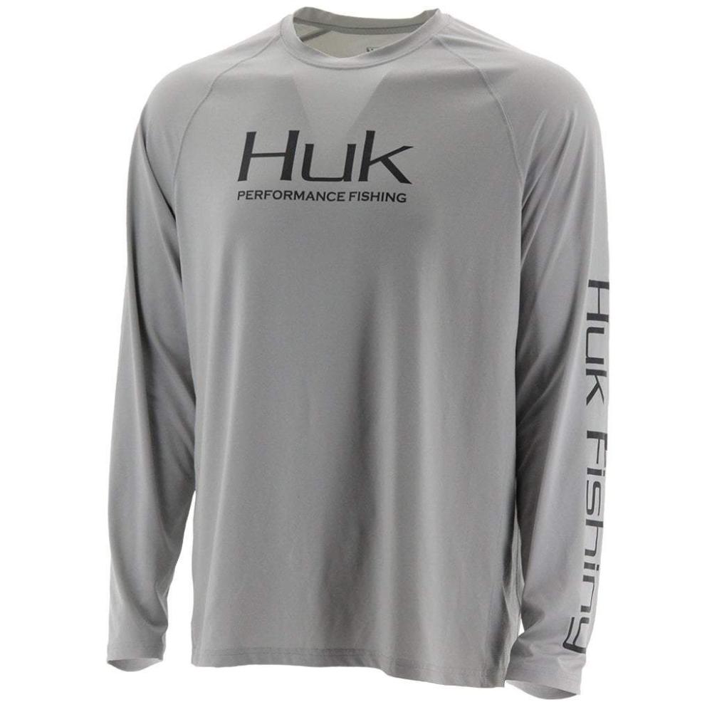Huk Pursuit Vented Long Sleeve Shirt: SHARKSKIN