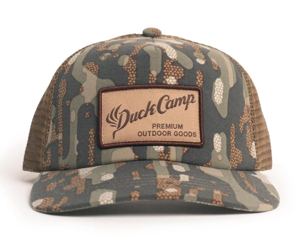 Duck Camp Mesh Trucker Hat: WOODLAND