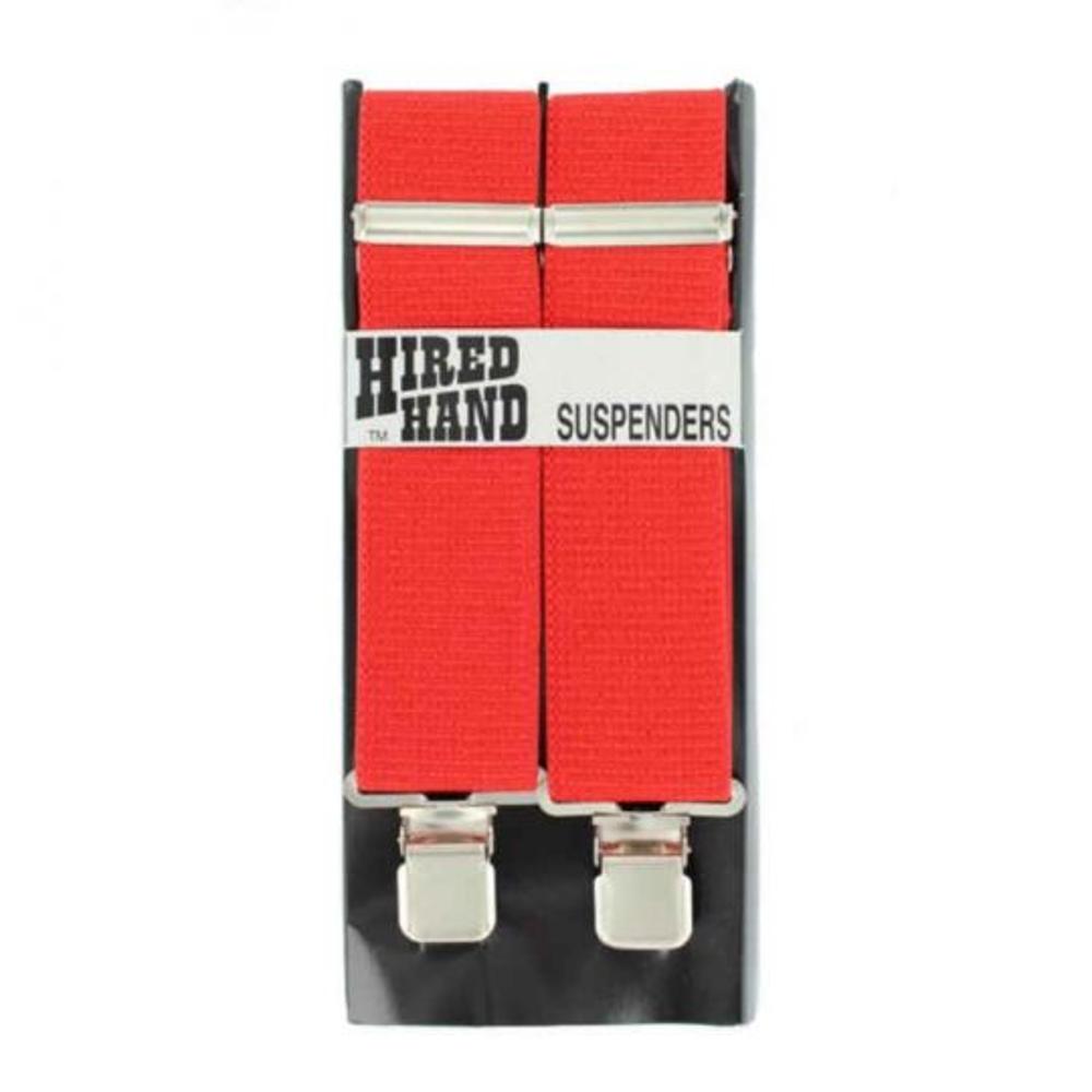 Red Hired Hand Suspenders
