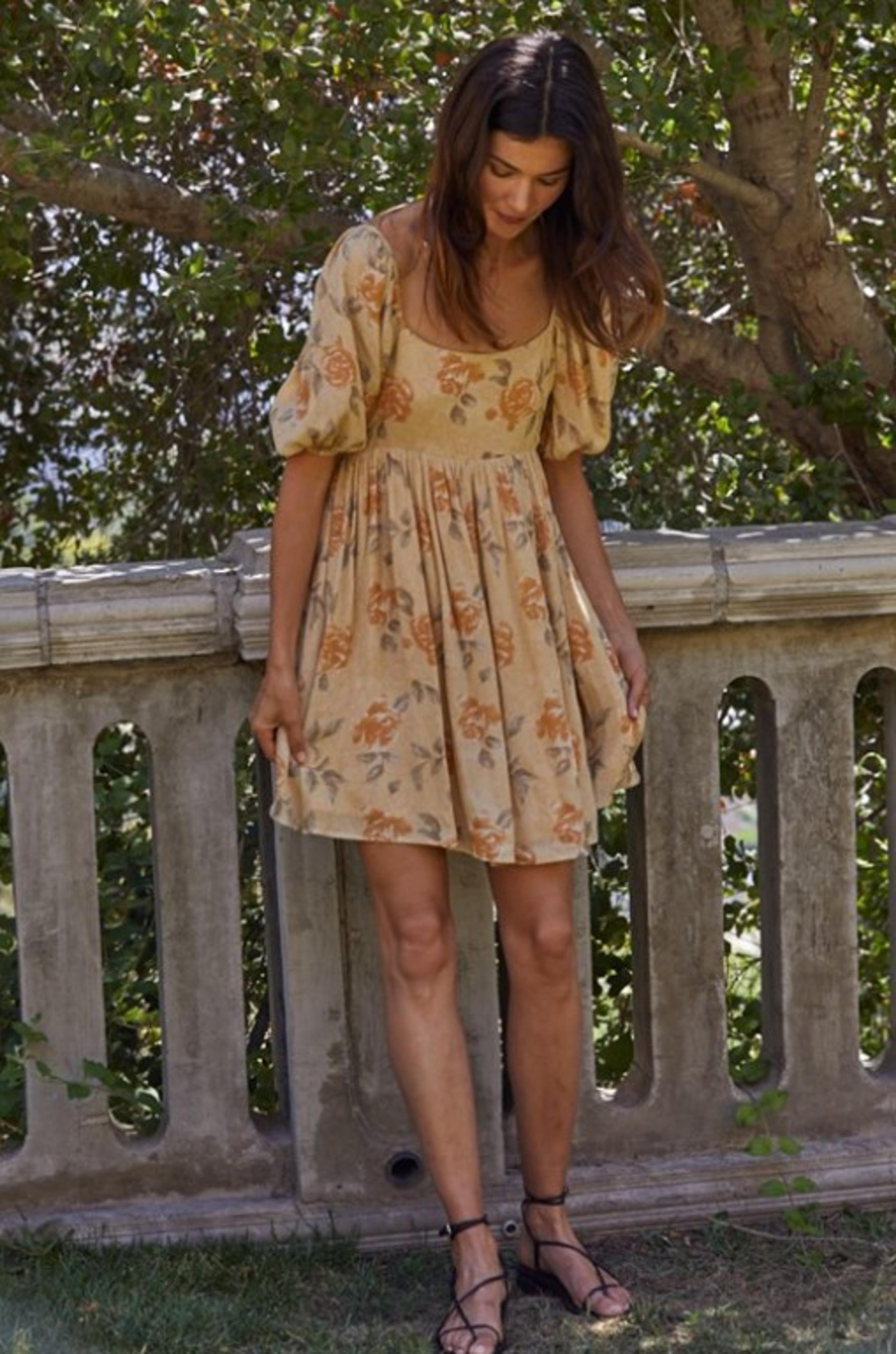  Through The Meadow Floral Babydoll Dress