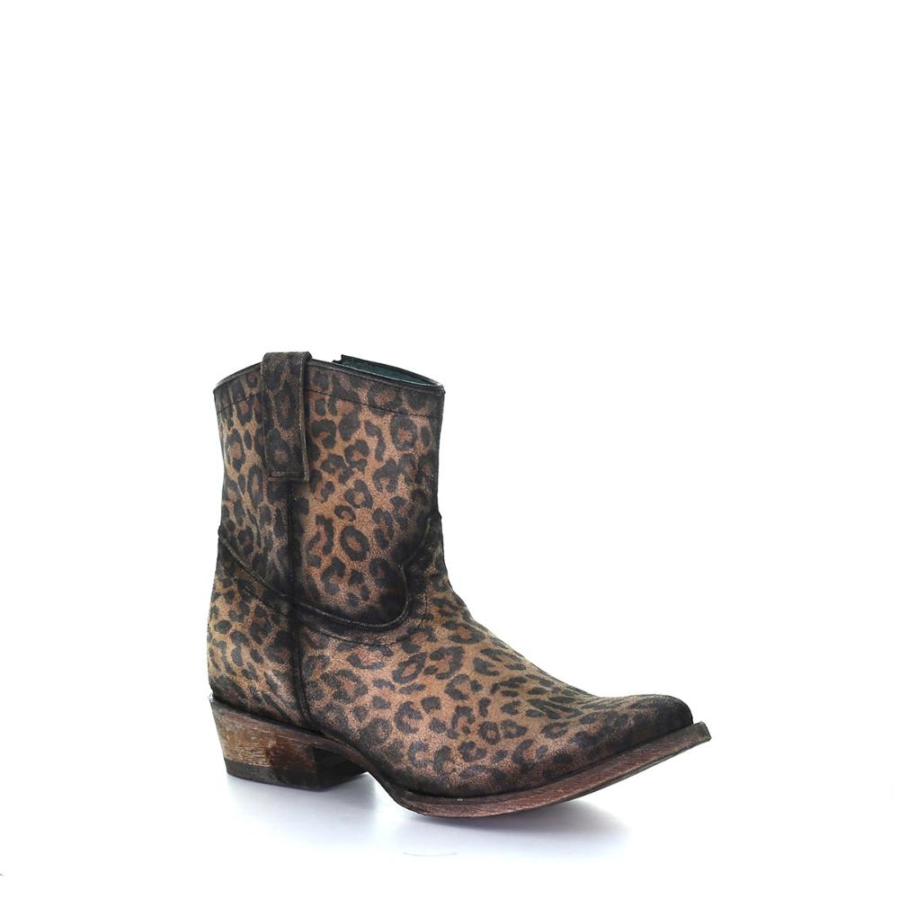 Tumbled Cheetah Leather Bootie