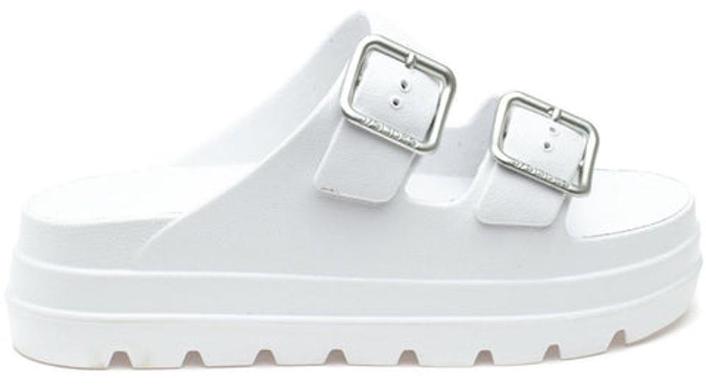 Simply B Platform Sandals: WHITE