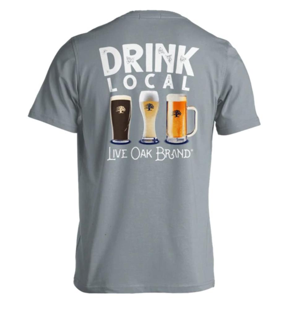 Drink Local Short Sleeve Tshirt: GRANITE