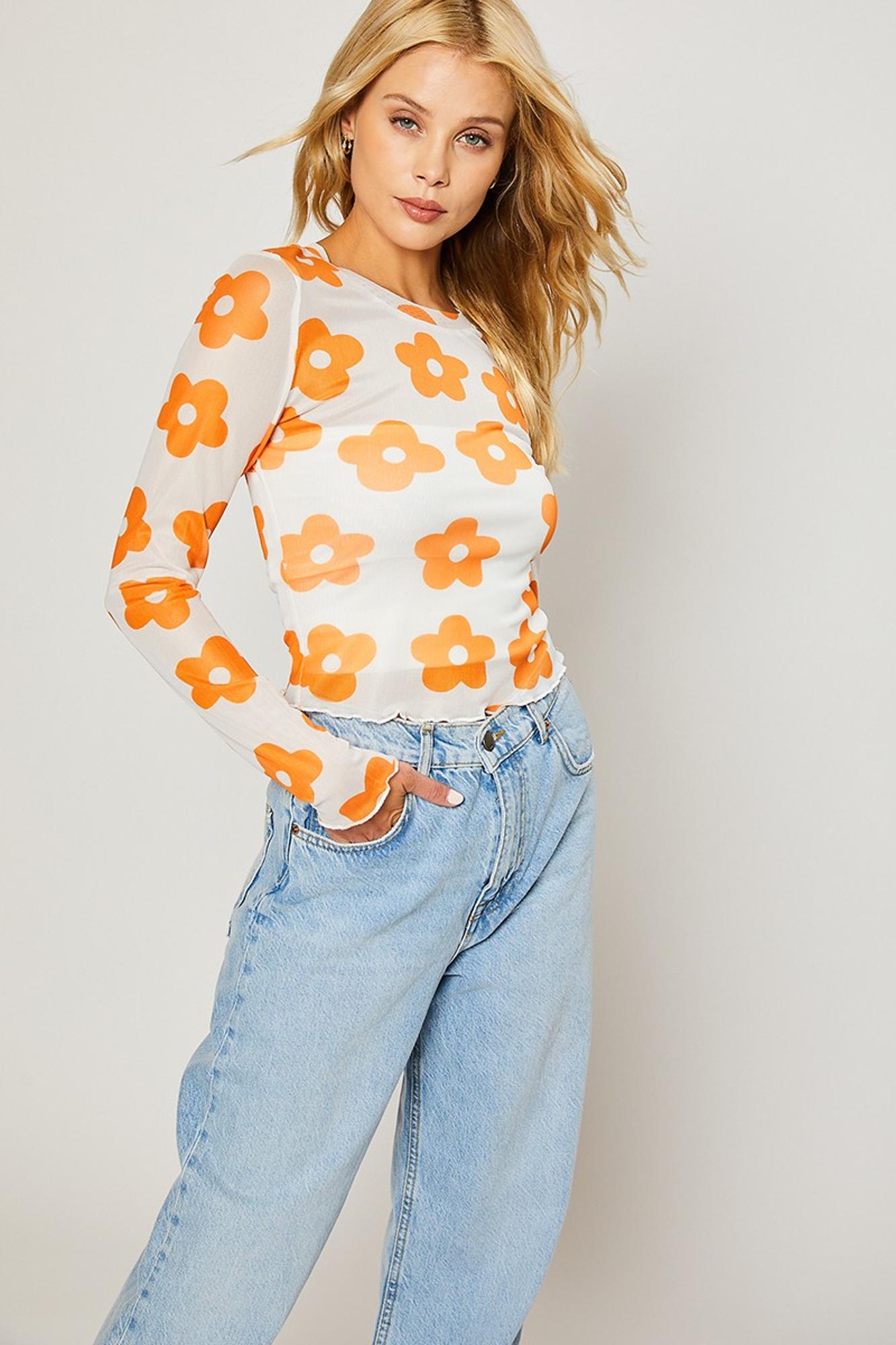 Iconic Vibe Floral Mesh Top