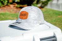 Leather Applique Camo 112 Trucker Hat: MO BONEFISH